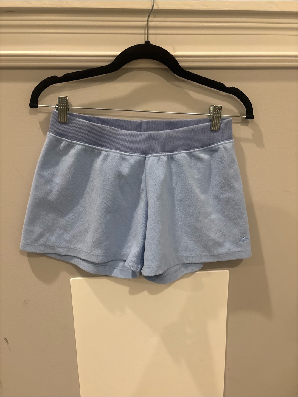 Women's Light Blue Athletic Knit Shorts